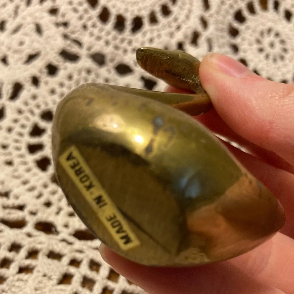 Petite Brass Swan Bird - Korea Vintage - Picture 6 of 9